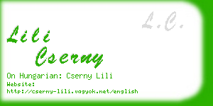 lili cserny business card